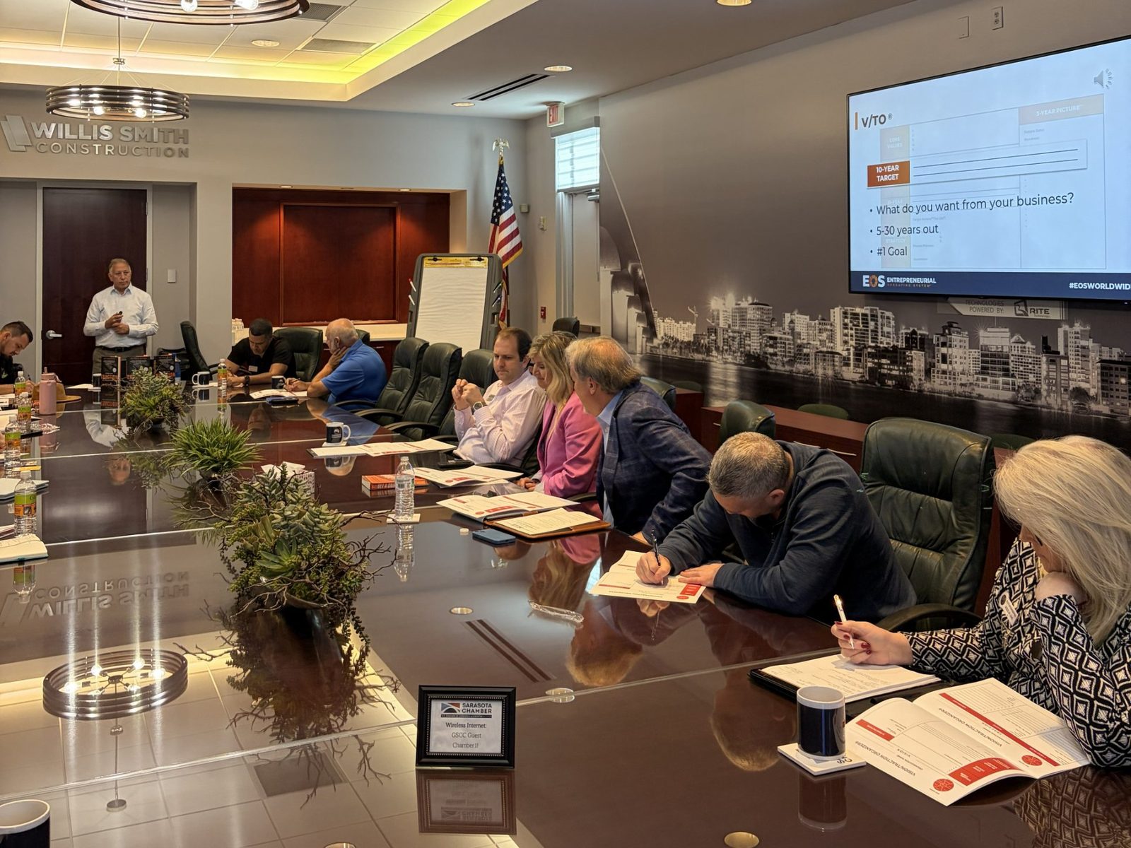 Mike Zappone leading an EOS workshop for business leaders